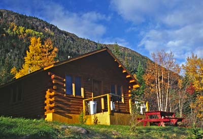 cabin in autumn